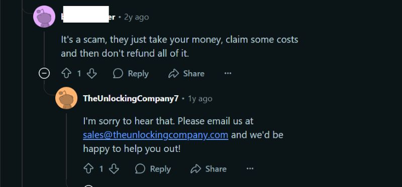 bad comment | CellUnlocker Net Review