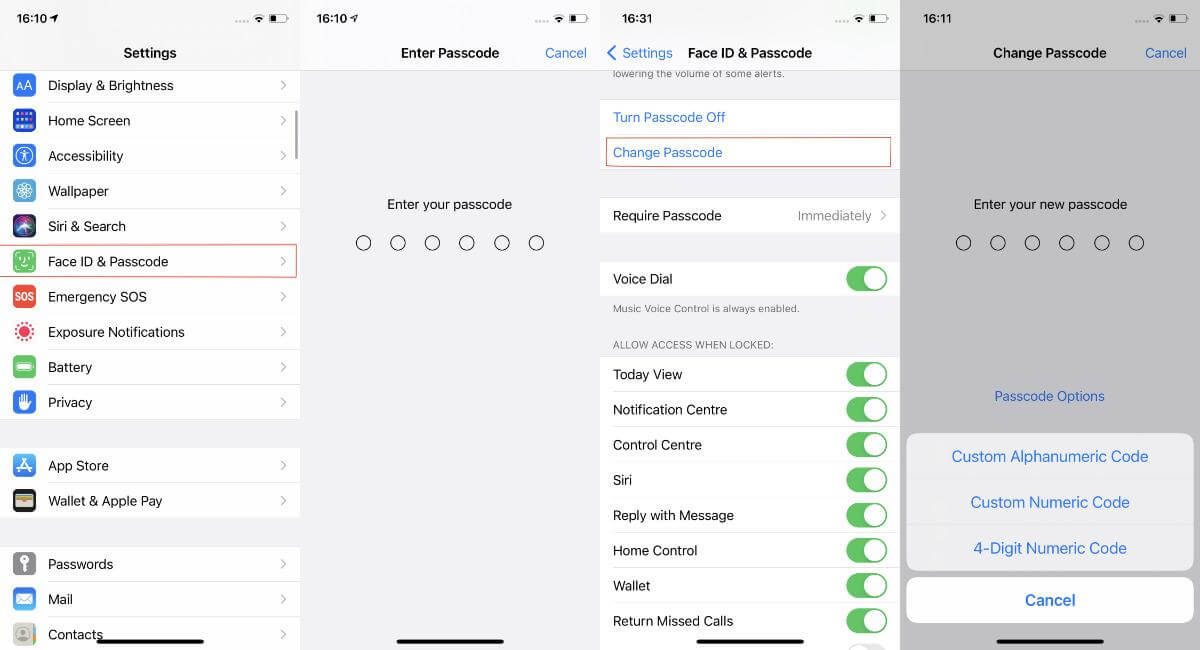 設定でiPhoneのパスコードを変更する | iPhoneのパスコードを変更またはリセットする