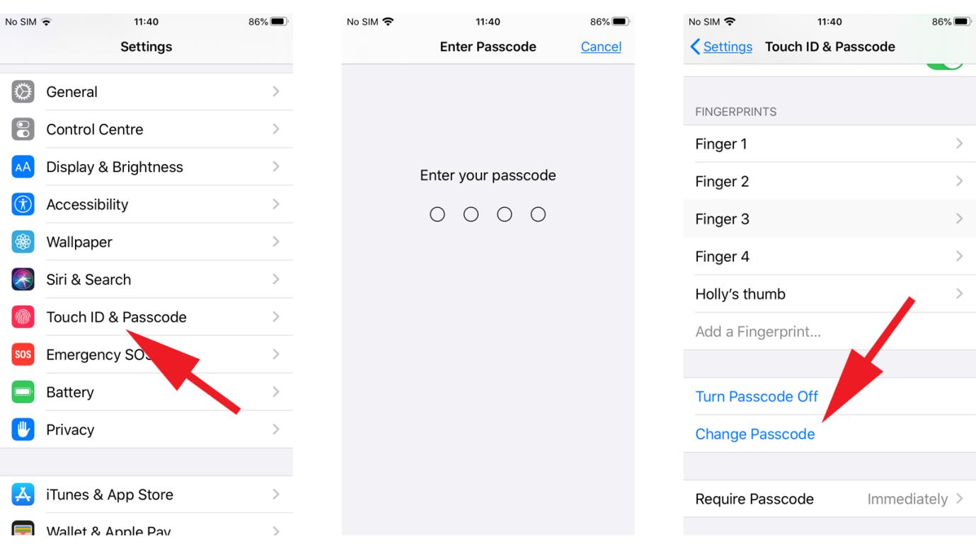 change passcode in Settings | Remove iPhone Passcode Without Knowing It