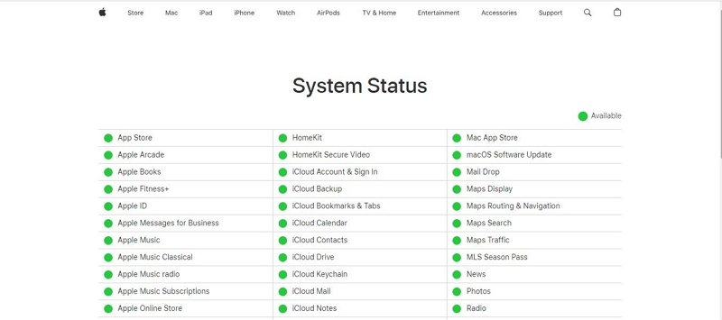 Check Apple Server Status | Fix Error Connecting to Apple ID Server