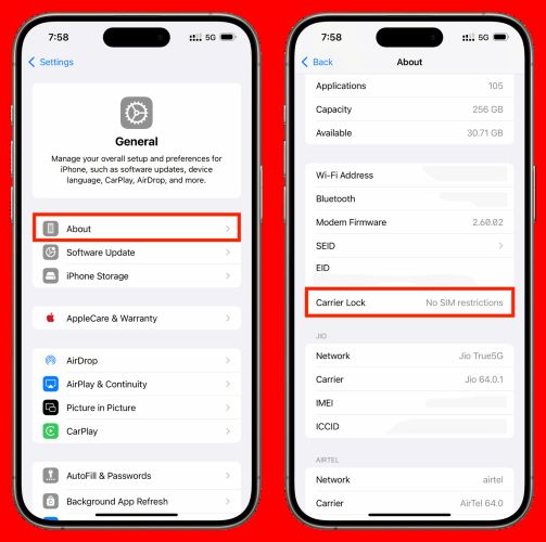 SIM locked | Check If iPhone Is Unlocked Without SIM Card