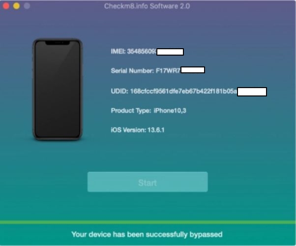 Device Successfully Bypassed | Checkm8