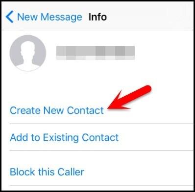 「新しい連絡先を作成」を選択 | iPhone PINをバイパス