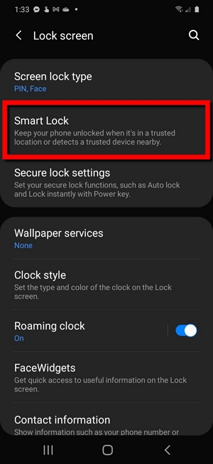 select smart lock | how to remove screen lock pin on android phone