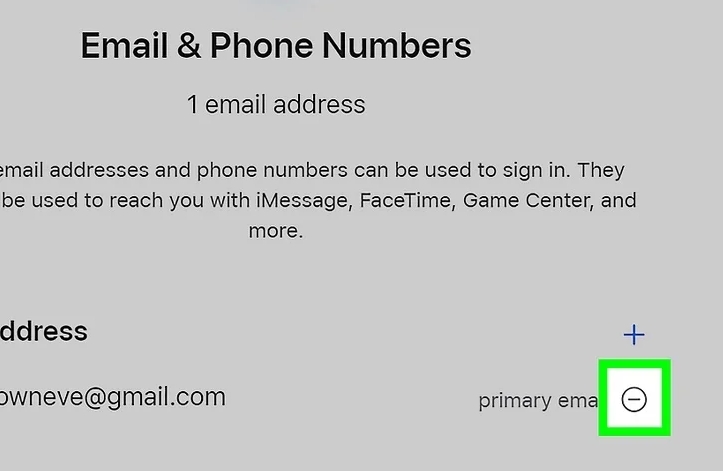 click minus icon | Change Apple ID without Losing Data