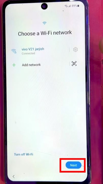 next step | Bypass FRP on Samsung for free step 2
