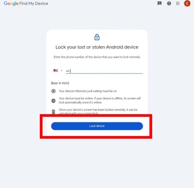 Unlock Android Using Google Find My Device without Losing Data Step 3