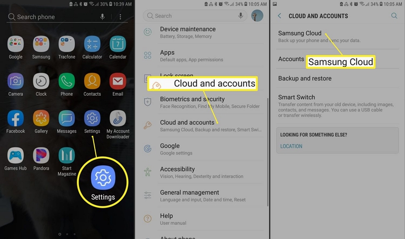 backed up with Samsung Cloud | how to factory reset Samsung Galaxy tablet