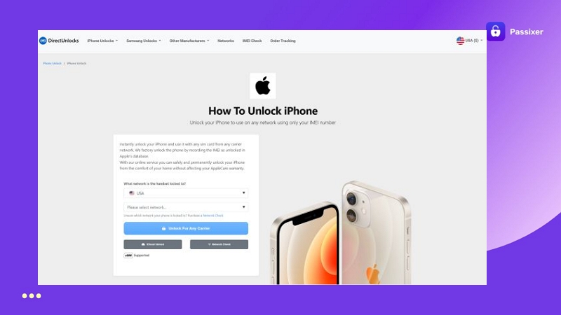 provider’s homepage | IMEI Unlock Software