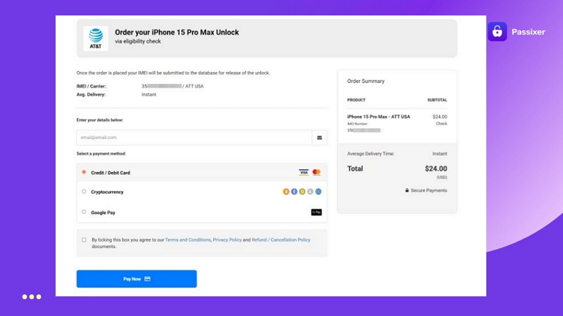 pay the fee | IMEI Unlock Software