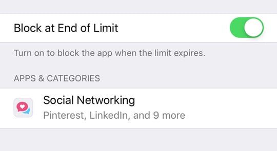 turn on Block at End of Limit | Turn off Time Limit