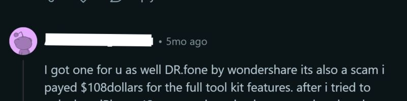 Reddit scam | Dr.Fone SIM Unlock Service