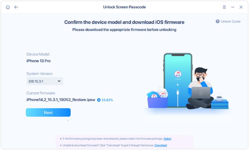 get correct firmware | EaseUS MobiUnlock Review