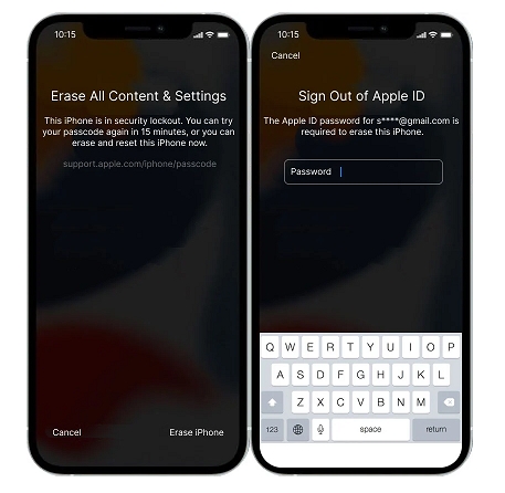 Apple IDを入力してiPhoneを消去する | iPhoneのパスコードを見つける