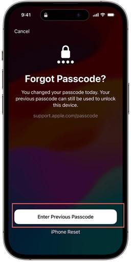 enter previous passcode | Remove iPhone Passcode Without Knowing It