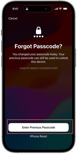 enter previous passcode | Remove iPhone Passcode Without Knowing It