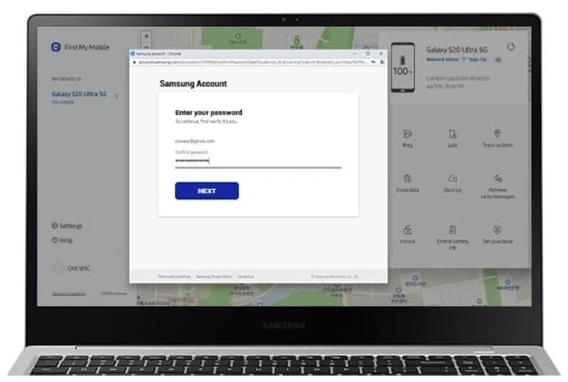 Google アカウントなしでリモートで Samsung デバイスのロックを解除する手順 3