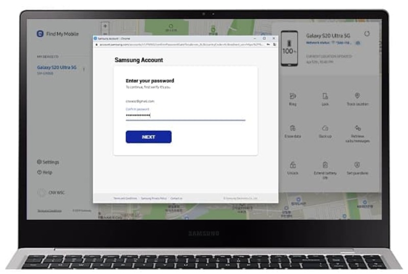 unlock samsung without google account step 3