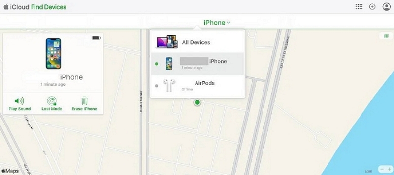 Erase iPhone with Find My on iCloud Step 5