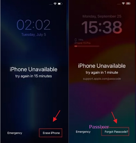 click Erase iPhone | Turn Off iPhone Lock Screen