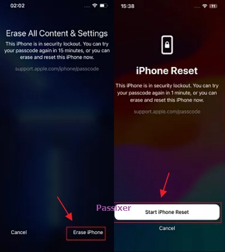 tap iPhone Reset | Turn Off iPhone Lock Screen