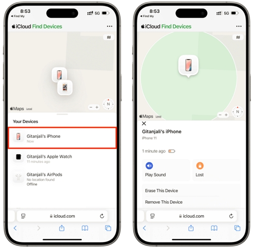 erase iPhone in Find My app | iPhone Correct Passcode Not Working