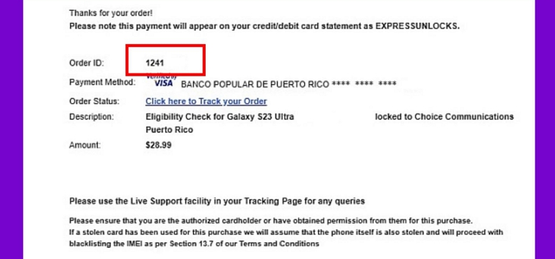 open confirmation email | ExpressUnlocks