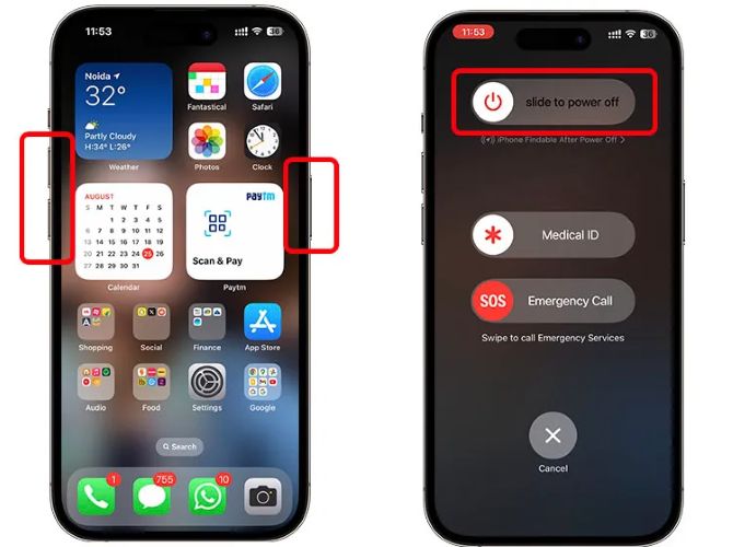 Restart iPhone | iPhone Face ID Is Not Available