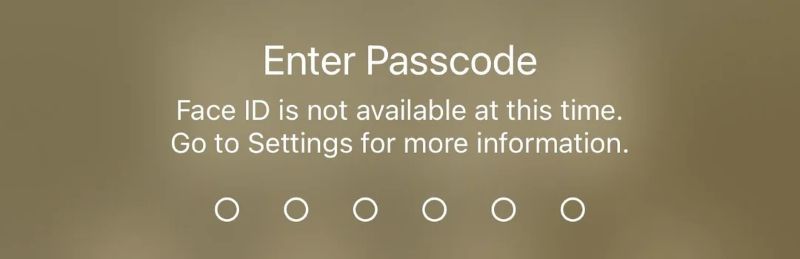 go to Settings | iPhone Face ID Is Not Available