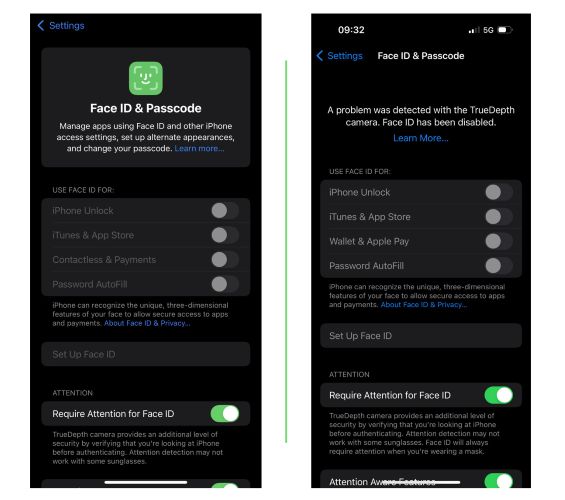 recoverable Face ID | iPhone Face ID Is Not Available