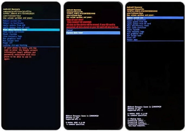 Reboot system | how to factory reset android