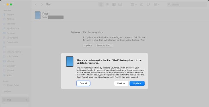 choose Restore | Turn off Time Limit
