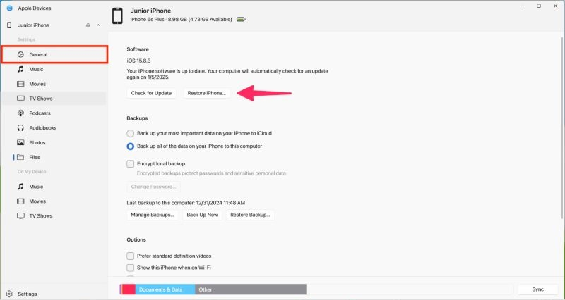 restore iPad with Apple Devices app | Factory Reset iPad Without Apple ID