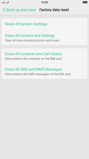 Erase All Content | how to factory reset android