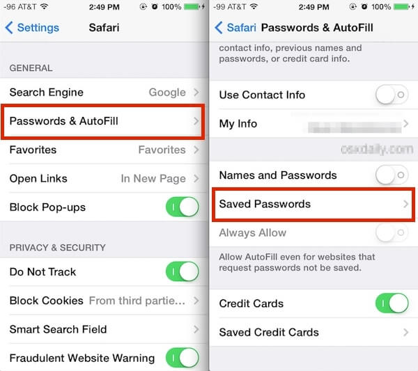 tap Passwords & Autofill | Unlock iPad Without Password