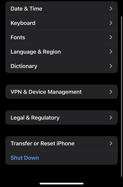 select Transfer or Reset iPhone | Fix Apple ID Verification Failed