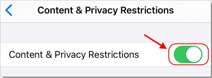 Content & Privacy Restrictions | Remove Passcode from iPad
