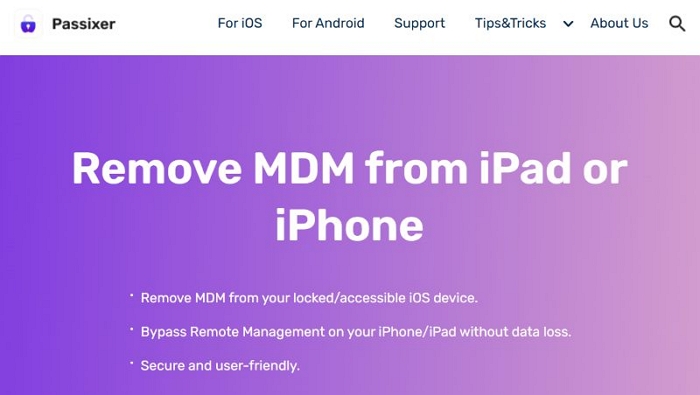 Passixer MDM Unlocker | Remove Passcode from iPad
