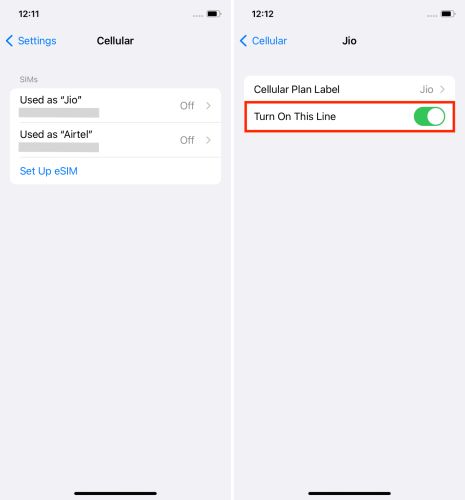 search for service | Fix No SIM iPhone