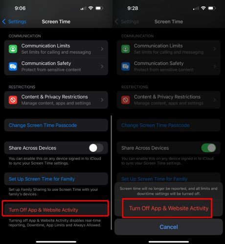 confirm disabling Screen Time | Sign Out Is Not Available Due to Restrictions