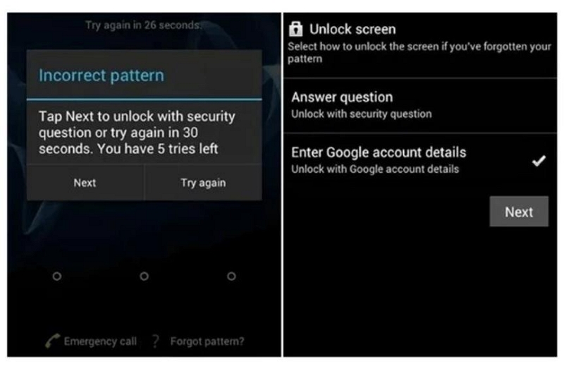 incorrect password | how to bypass android lock screen using emergency call