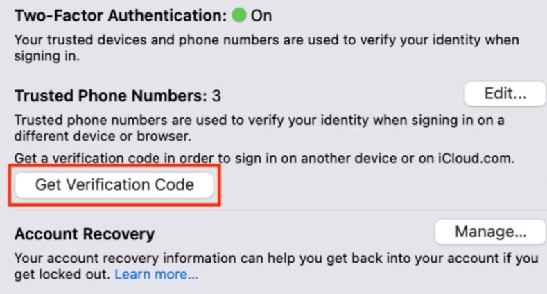go to Sign-In and Security | Get Apple ID Verification Code Without Phone 