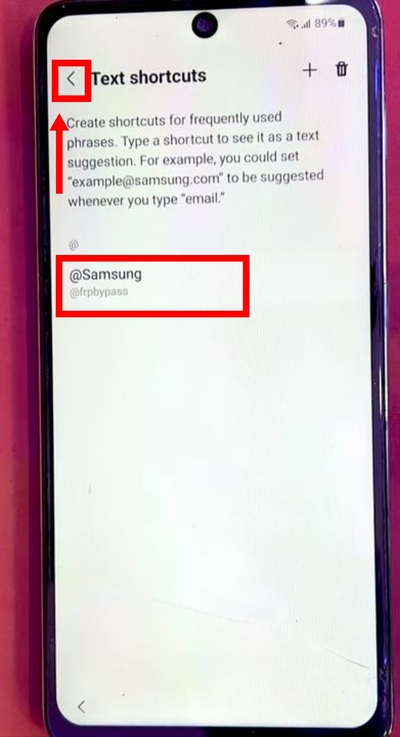 Reset to Default Settings | remove frp from samsung for free step 6