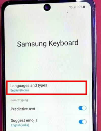 Languages and Types | Samsung frp bypass for free step 4