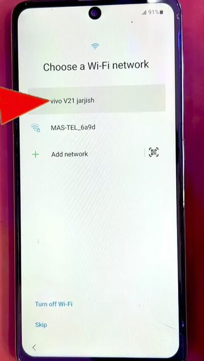 Choose a Wi-Fi Network | Free Samsung frp bypass step 7