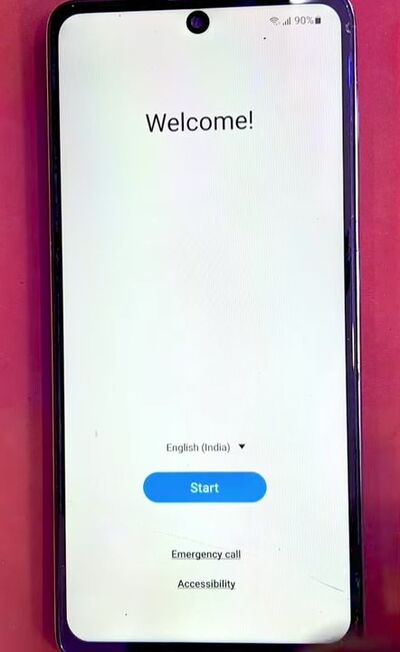 Welcome Screen | Bypass frp on Samsung for free step 5