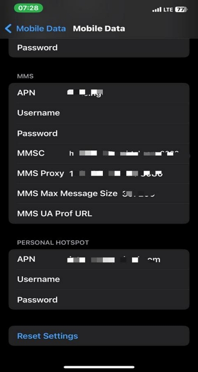 APN設定を変更する | SIMカードなしでiPhoneのパスコードロックを解除する