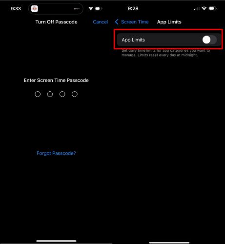 turn off App Limits | Turn off Time Limit