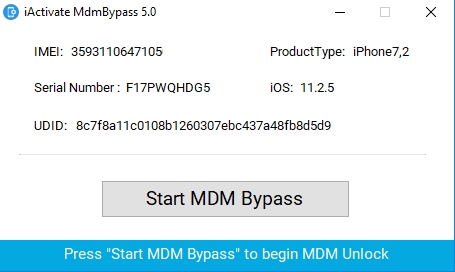click Start MDM Bypass | Bypass Remote Management on iPhone