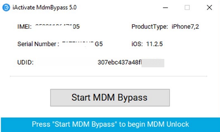 select Start Bypass | iActivate